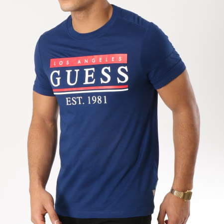 Guess - Tee Shirt M91I55K8540 Bleu Roi