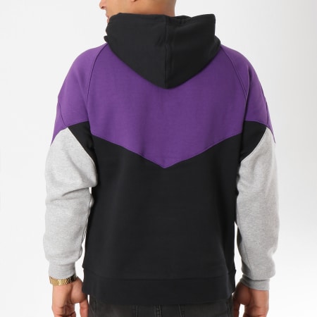 Mitchell and Ness - Sweat Capuche Trading Block Los Angeles Lakers Noir Violet Gris Chiné