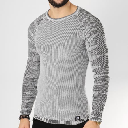 Paname Brothers - Pull 108 Gris Clair Chiné