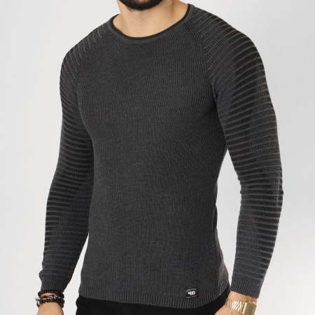 Paname Brothers - Pull 104 Gris Anthracite