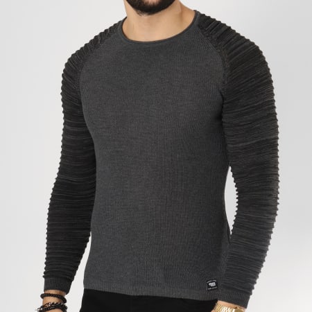 Paname Brothers - Pull 101 Gris Anthracite