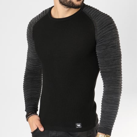 Paname Brothers - Pull 101 Noir Gris Anthracite