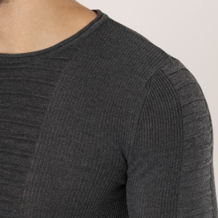 Paname Brothers - Pull 106 Gris Anthracite Chiné