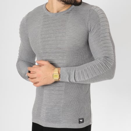 Paname Brothers - Pull 106 Gris Chiné