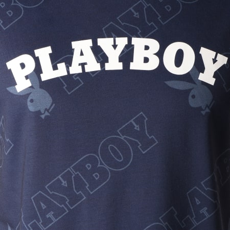 Playboy - Tee Shirt Bandes Brodées Pattern 2 Bleu Marine