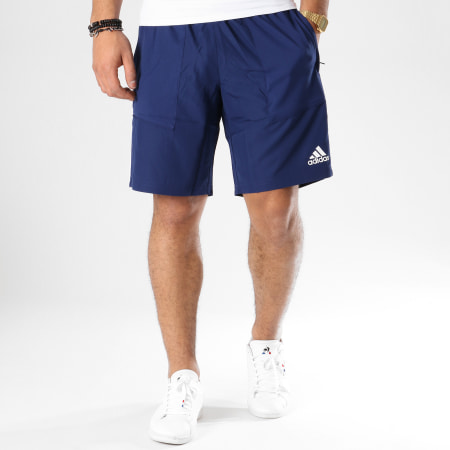 Adidas Sportswear - Short Jogging Avec Bandes Tiro19 DT5782 Bleu Marine Blanc