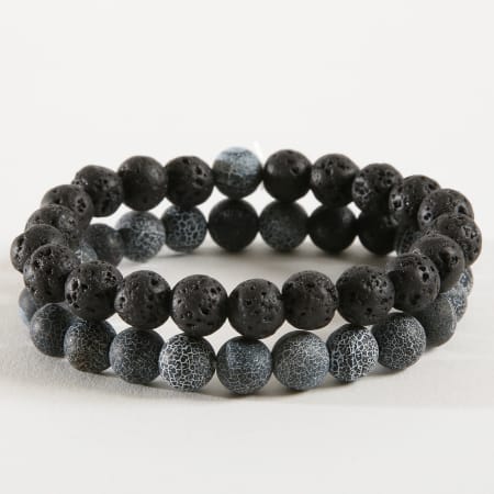 California Jewels - Lot De 2 Bracelets B939 Noir Bleu