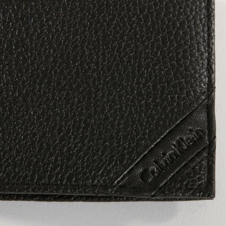 Calvin Klein - Portefeuille Pebble Mini 3CC Coin 4255 Noir