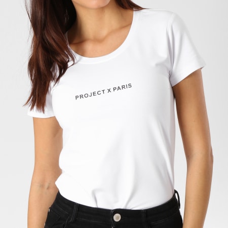 Project X Paris - Tee Shirt Femme F181022 Blanc