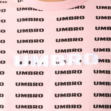 Umbro - Tee Shirt Avec Bandes Heritage 689430-60 Rose Noir