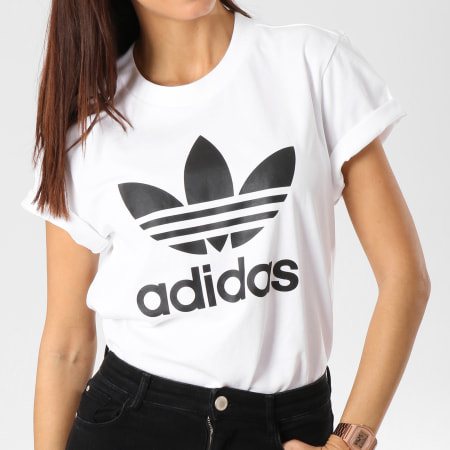 Adidas Originals - Tee Shirt Femme Boyfriend DX2322 Blanc 