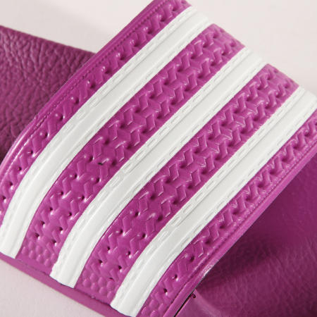 Adidas Originals - Claquettes Adilette Femme CG6539 Violet Blanc