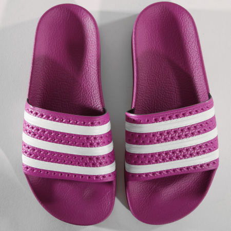 Adidas Originals - Claquettes Adilette Femme CG6539 Violet Blanc