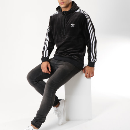 Adidas Originals - Sweat Capuche Velours Cozy DX3625 Noir 