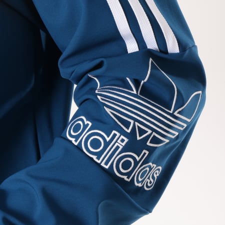 Adidas Originals - Veste Zippée Capuche Outline DX3855 Bleu Ciel Blanc