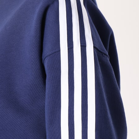 Adidas Originals - Sweat Capuche Femme Crop DX2160 Bleu Marine Blanc