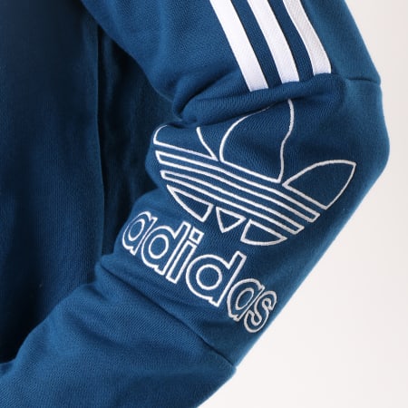Adidas Originals - Sweat Capuche Bandes Brodées Outline DX3851 Bleu Ciel Blanc