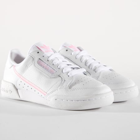 Adidas Originals - Baskets Femme Continental 80 G27722 Footwear White True Pink Clear Pink