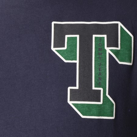 Tommy Hilfiger - Tee Shirt Manches Longues Varsity 5128 Bleu Marine