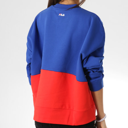 Fila Sweat Crewneck Femme Leah Bleu Roi Blanc Rouge LaBoutiqueOfficielle