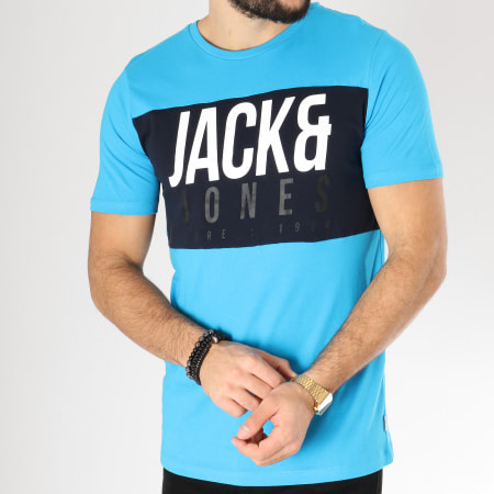 Jack And Jones - Tee Shirt Jonas Bleu Clair