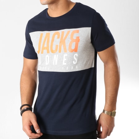 Jack And Jones - Tee Shirt Jonas Bleu Marine 