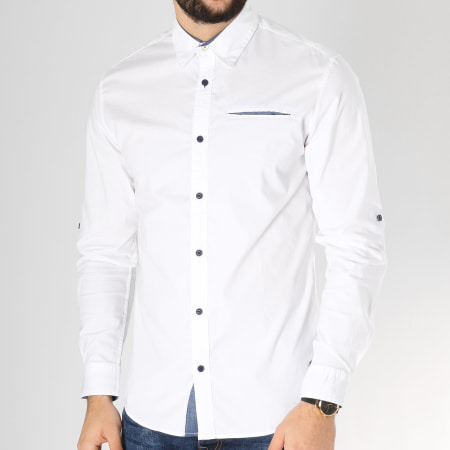 Jack And Jones - Chemise Manches Longues Nord Blanc