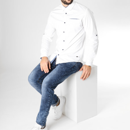 Jack And Jones - Chemise Manches Longues Nord Blanc