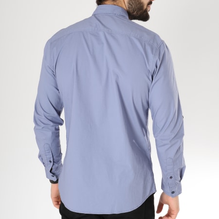 Jack And Jones - Chemise Manches Longues Nord Bleu Clair