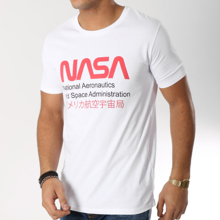 NASA - Tee Shirt Admin Blanc Rouge