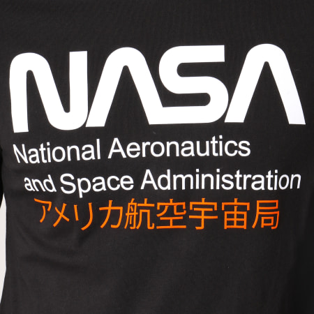 NASA - Tee Shirt Manches Longues Admin Noir Orange