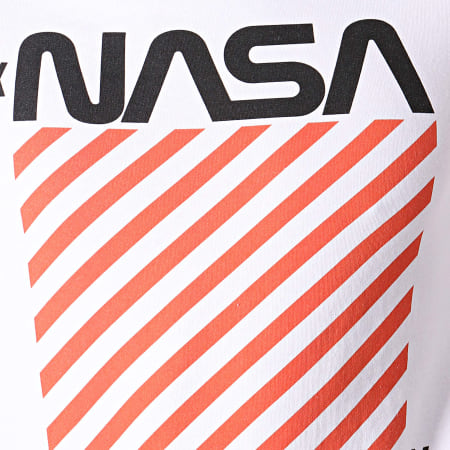 NASA - Sweat Capuche Caution Blanc