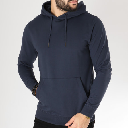 Only And Sons - Sweat Capuche Basic Bleu Marine