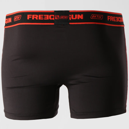 Freegun - Lot De Deux Boxers Aktiv Rouge Noir