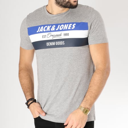 Jack And Jones - Tee Shirt Shake Downs Gris Chiné
