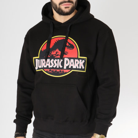 Jurassic Park - Sweat Capuche Jurassic Logo Noir