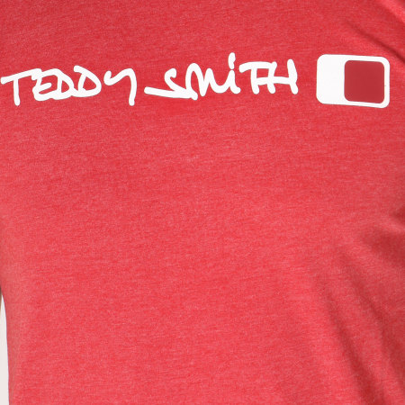 Teddy Smith - Tee Shirt Tclip Rouge Chiné