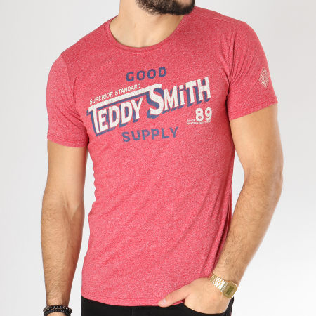 Teddy Smith - Tee Shirt Tid Rouge Chiné