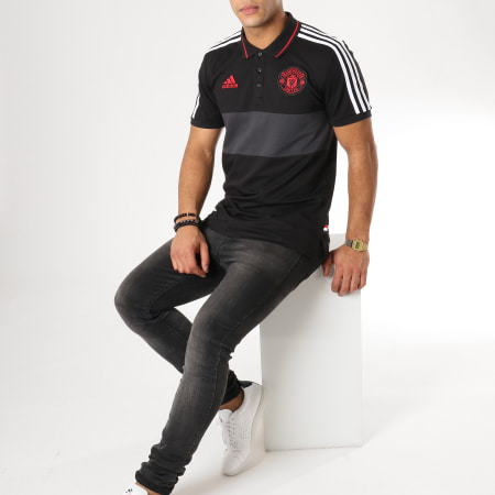 Adidas Performance - Polo Manches Courtes Manchester United DP2318 Noir