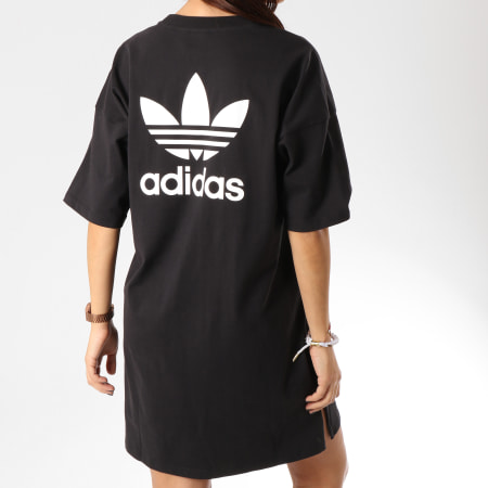 Adidas Originals - Robe Manches Courtes Femme Trefoil DV2607 Noir