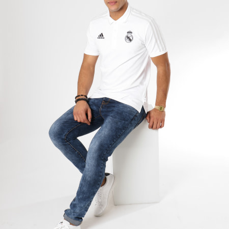 Adidas Sportswear - Polo Manches Courtes Real Madrid DP5189 Blanc 