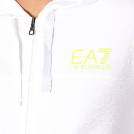 EA7 Emporio Armani - Sweat Zippé Capuche 3GPM15-PJ05Z Blanc