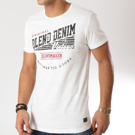 Blend - Tee Shirt 20707441 Blanc