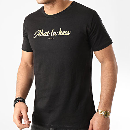 OhMonDieuSalva - Maglietta Abat La Hess Logo Oro Nero
