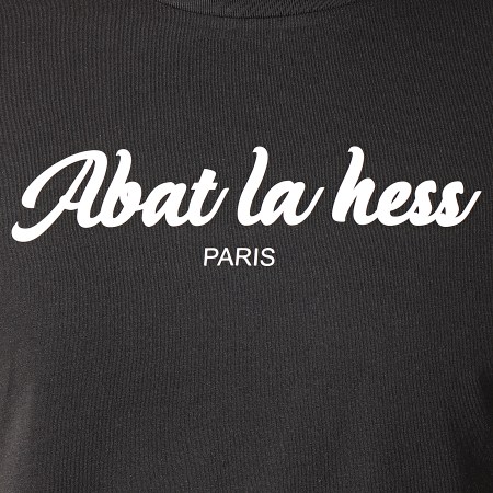 OhMonDieuSalva - Tee Shirt Abat La Hess Logo Noir Blanc