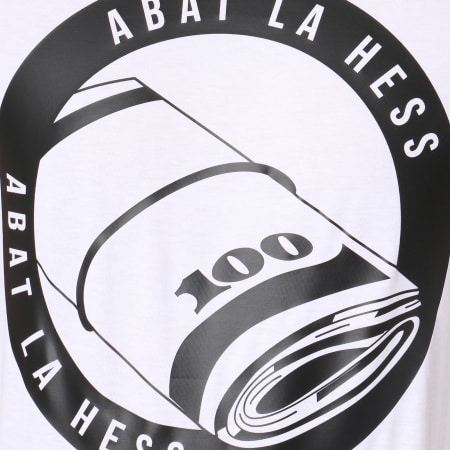 OhMonDieuSalva - Tee Shirt Abat La Hess Billet Blanc Noir