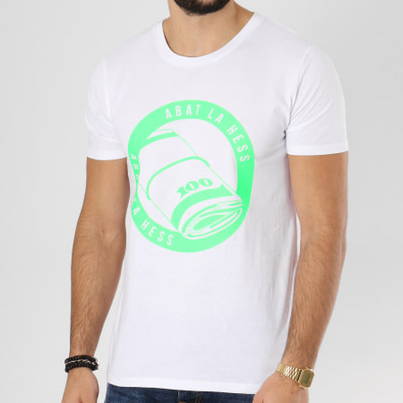 OhMonDieuSalva - Tee Shirt Abat La Hess Billet Blanc Vert
