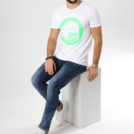 OhMonDieuSalva - Tee Shirt Abat La Hess Billet Blanc Vert