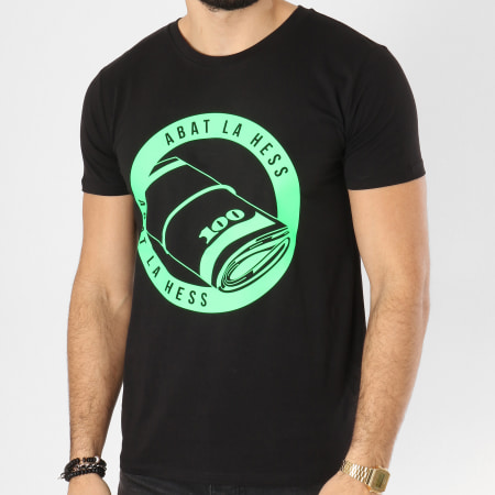 OhMonDieuSalva - Tee Shirt Abat La Hess Billet Noir Vert