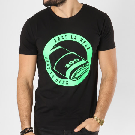 OhMonDieuSalva - Tee Shirt Abat La Hess Billet Noir Vert
